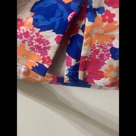 Lands' End Sleeveless Dress size 8p Floral Ponte Sheath Pockets Stretch Colorful - Picture 7 of 8